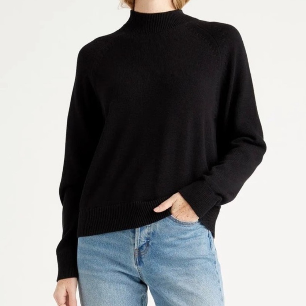 Quince Organic Cotton Mock Neck Sweater - Picture 13 of 14